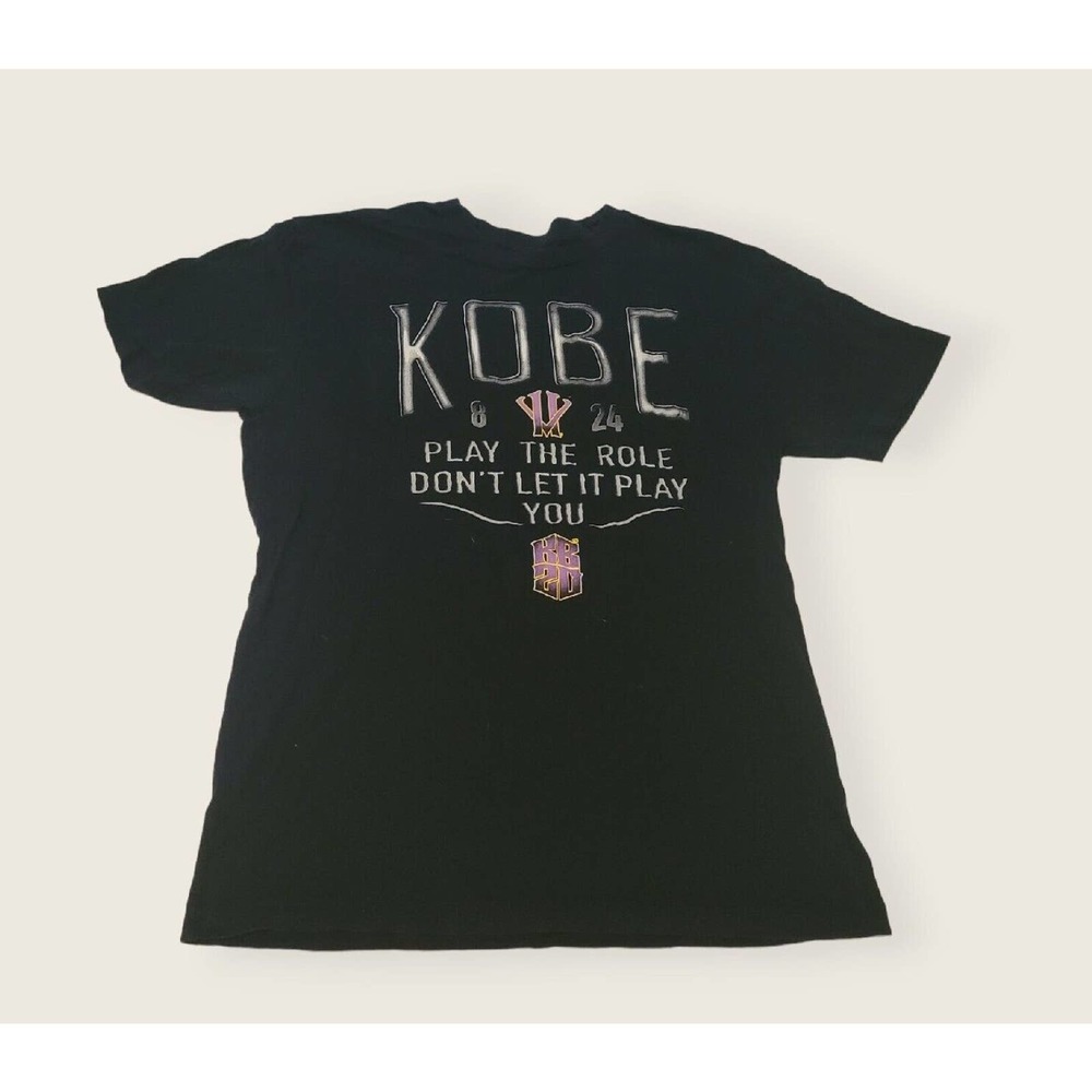 Kobe Bryant Memorial T Shirt Medium Black Play The Role Don't Let It Play You
